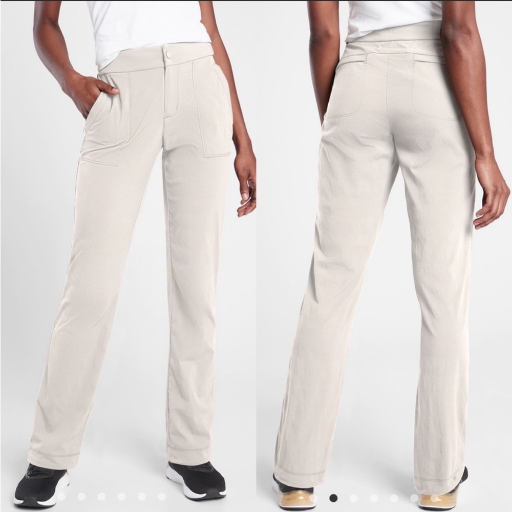 Athleta Trekkie Hike Pants - 8P Petite - khaki / off-white